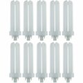 Sunlite PLT42/E/SP30K Fluorescent 42W PLD Triple U-Shaped Twin Tube CFL Bulbs, 4-Pin GX24Q-4, 3000K, 10PK 40589-SU